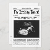 Big Sister Pregnancy Announcement Zeitung Ankündigung (Vorne/Hinten)