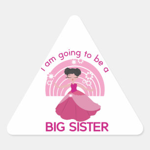 Big Sister Princess Dreieckiger Aufkleber