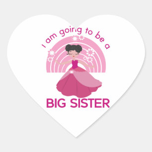 Big Sister Princess Herz-Aufkleber