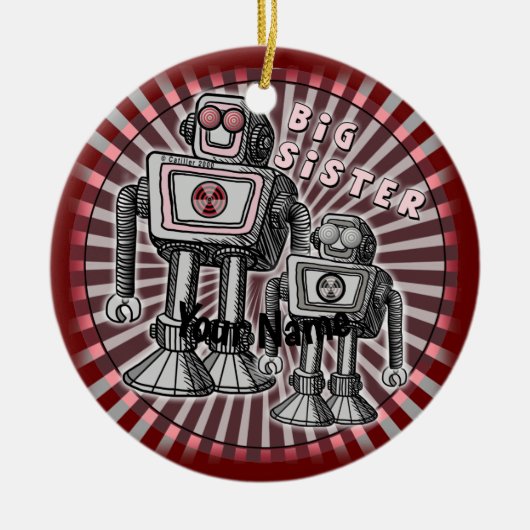 Big Sister Robot-Ornament Keramik Ornament (Vorne)