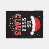 Big Sister Santa Claus Christmas Matching Costume  Fleecedecke (Vorderseite (Horizontal))