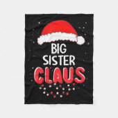 Big Sister Santa Claus Christmas Matching Costume Fleecedecke (Vorderseite)