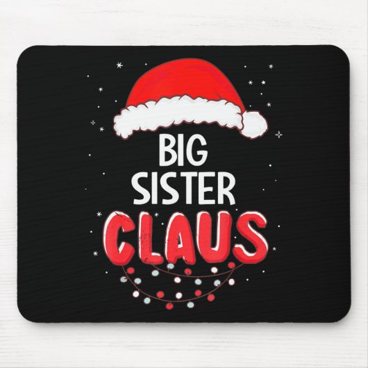 Big Sister Santa Claus Christmas Matching Costume Mousepad (Vorne)