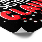 Big Sister Santa Claus Christmas Matching Costume  Poster (Ecke)