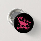 Big Sister Saurus in Pink Button (Vorne & Hinten)