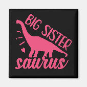 Big Sister Saurus in Pink Magnet (Vorne)