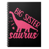 Big Sister Saurus in Pink Notizblock (Vorderseite)