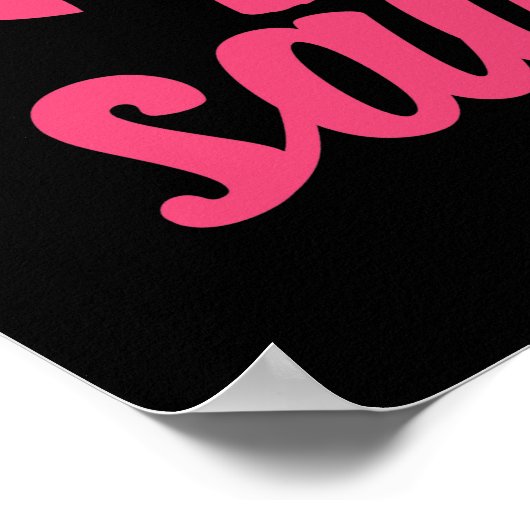 Big Sister Saurus in Pink Poster (Ecke)