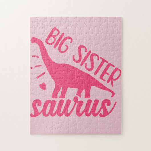 Big Sister Saurus in Pink Puzzle (Vertikal)