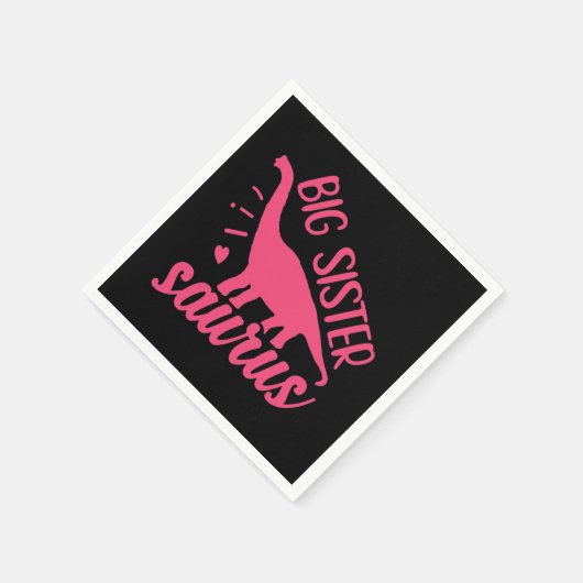 Big Sister Saurus in Pink Serviette (Ecke)