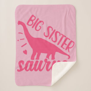 Big Sister Saurus in Pink Sherpadecke