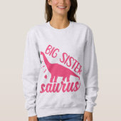 Big Sister Saurus in Pink Sweatshirt (Vorderseite)