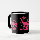 Big Sister Saurus in Pink Tasse (Vorderseite Links)