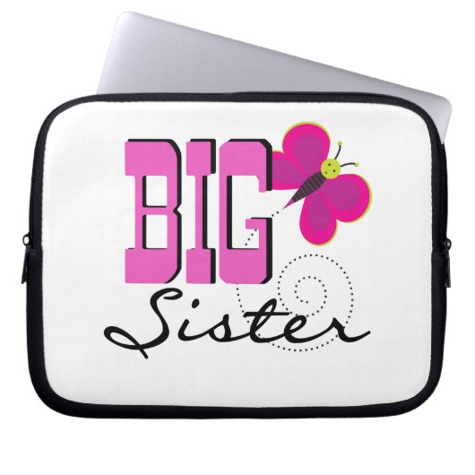 Big Sister - Schmetterlingsgeschenke Laptopschutzhülle (Vorderseite)