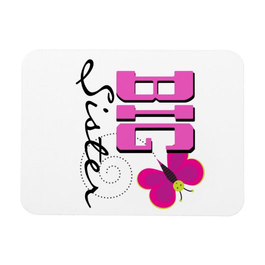 Big Sister - Schmetterlingsgeschenke Magnet (Horizontal)