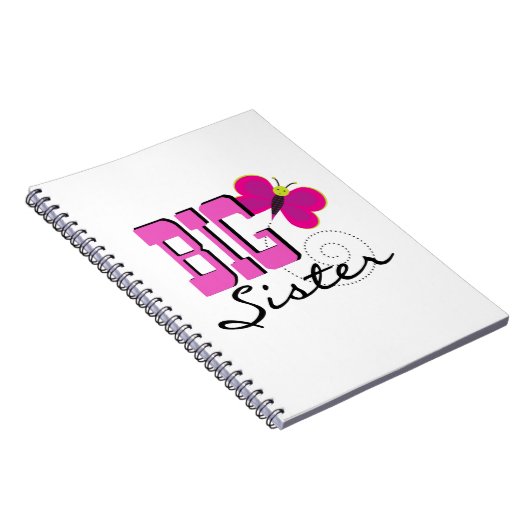 Big Sister - Schmetterlingsgeschenke Notizblock (Rechte Seite)