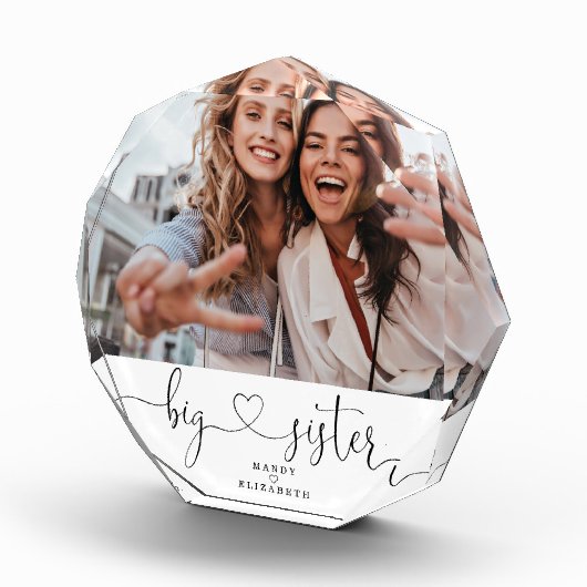 Big Sister Skriptgeschenk für Sister Foto Keepake (Rechts)