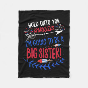 Big Sister Sparkler 4. Juli Schwangerschaft Ankünd Fleecedecke