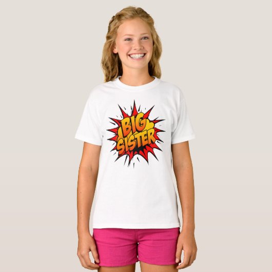 Big Sister Super Hero T-Shirt (Vorne ganz)
