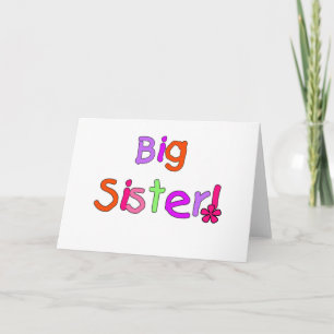 Big Sister T - Shirt und Geschenke Karte