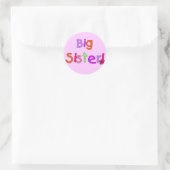 Big Sister T - Shirt und Geschenke Runder Aufkleber (Tasche)