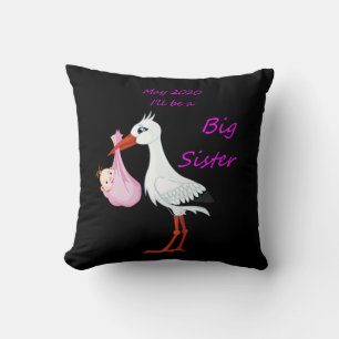 Big Sister Throw Pillow Baby Stork Mai 2020 Kissen