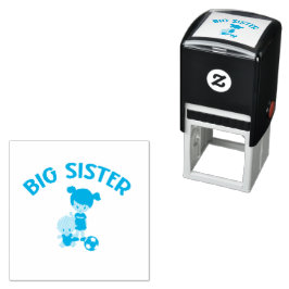 Big Sister to New Baby Brother Self-Inking Briefma Permastempel