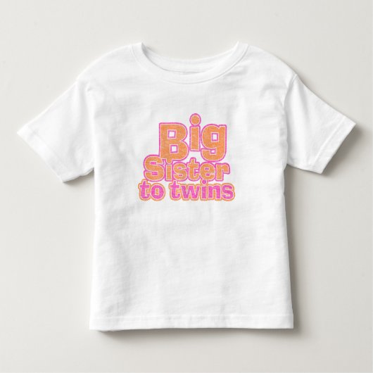 Big Sister to Twins Kleinkind T-shirt (Vorderseite)