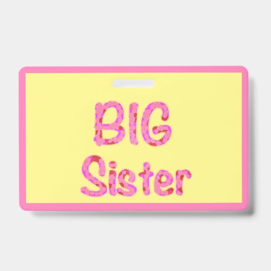 Big Sister Typografie Ausweis (Vorderseite)