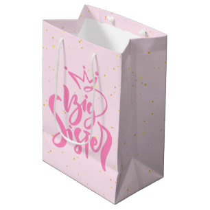 Big Sister Typografie Modren Text Mittlere Geschenktüte