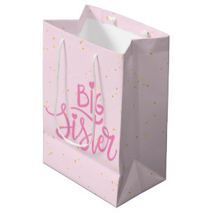 Big Sister Typografie Modren Text Mittlere Geschenktüte