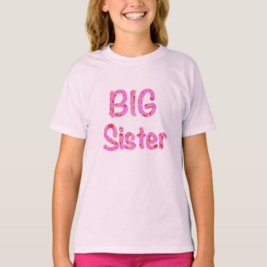 Big Sister Typografie T-Shirt (Vorderseite)
