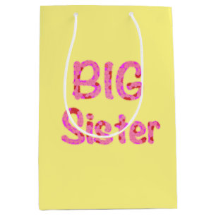 Big Sister Typografy Mosaic Text Mittlere Geschenktüte