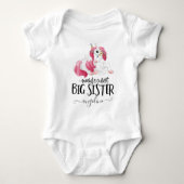 Big Sister Unicorn Baby Strampler (Vorderseite)