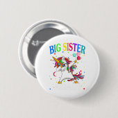 Big Sister Wieder Geschwister älterer Tochter T - Button (Vorne & Hinten)
