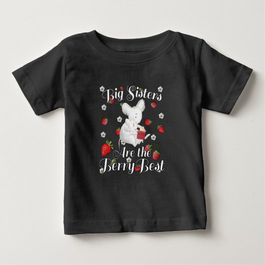 Big Sisters Berry Best - Mouse Strawberry Pub Baby T-shirt (Vorderseite)