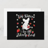 Big Sisters Berry Best - Mouse Strawberry Pub Postkarte (Vorne/Hinten)