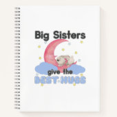 Big Sisters Give the Best Hugs - Moon Bunny Notizblock (Vorderseite)
