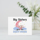 Big Sisters Give the Best Hugs - Moon Bunny Postkarte (Stehend Vorderseite)