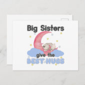 Big Sisters Give the Best Hugs - Moon Bunny Postkarte (Vorne/Hinten)