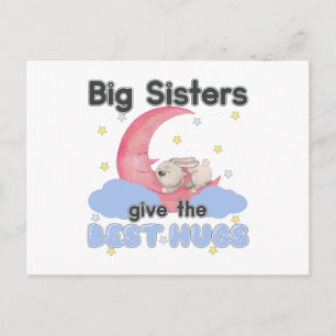 Big Sisters Give the Best Hugs - Moon Bunny Postkarte