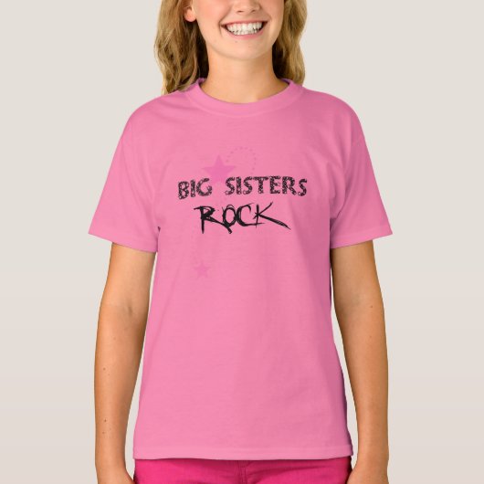 Big Sisters Rock Pink T-Shirt (Vorderseite)