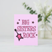 Big Sisters Rock Postkarte (Stehend Vorderseite)