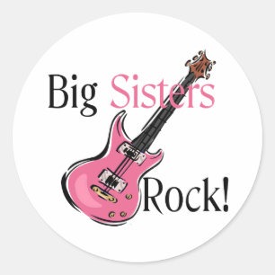 Big Sisters Rock Runder Aufkleber