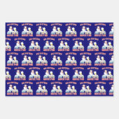 Big Sisters sind Snow Much Fun - Snowman Pun Geschenkpapier Set (Vorderseite)