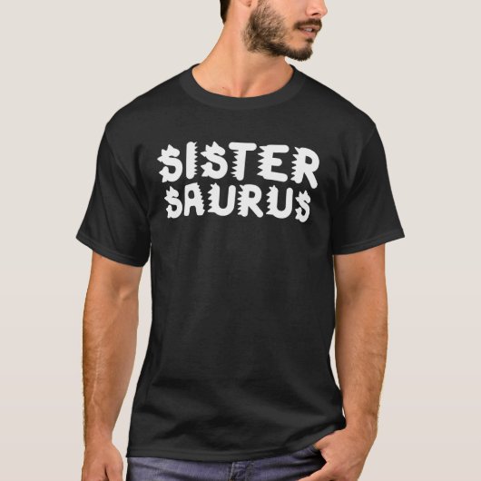Big Sistersaurus Dinosaur Little Sister Saurus Din T-Shirt (Vorderseite)