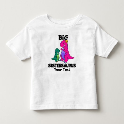 Big Sistersaurus Kleinkind T-shirt (Vorderseite)
