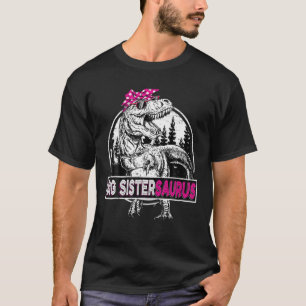 Big Sistersaurus T Rex Dinosaur Sister Saurus Moth T-Shirt