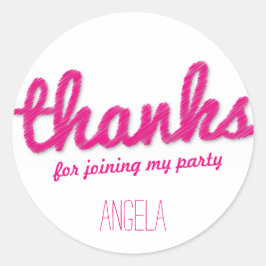 Big Sketch Girl Danke für Geburtstagsparty Sticker