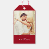 Big Sketched Liebe Typografy Valentine's Day Foto Geschenkanhänger (Rückseite)